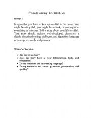 English worksheet: Writing Expression