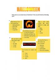 English Worksheet: Halloween Quiz