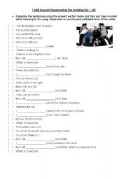 English Worksheet: I still havent found what Im looking for - U2