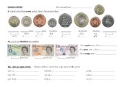 English Worksheet: English money