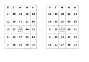 English worksheet: Bingo Numbers