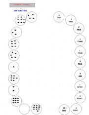 English Worksheet: numbers match