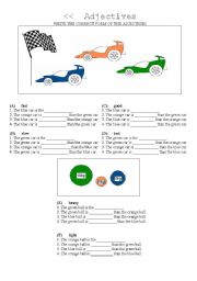 English Worksheet: Adjectives (comparison)