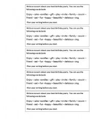 English Worksheet: Writing rubric 