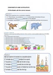 English Worksheet: Superlatives and Comparatives