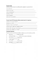 English worksheet: Present simple