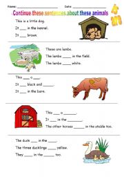 English Worksheet: Is or are