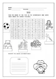 English Worksheet: TOYS