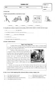 English Worksheet: Simple past test