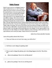 English Worksheet: Reading comprehension