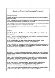 English Worksheet: Rubric