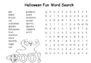 Halloween word search