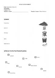 English Worksheet: Fast food