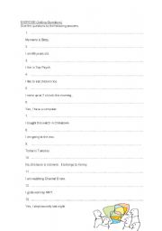 English Worksheet: Exercise on Questions