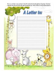 English Worksheet: A Letter to