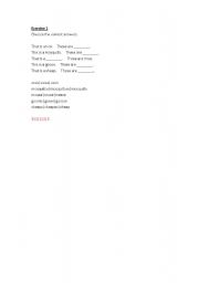 English Worksheet: Singular vs. Plural