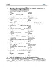 English worksheet: english test