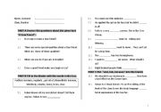 English worksheet: 1st exam for the 8th grade students in Turkey