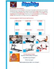 English Worksheet: Going to the Gym