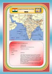 English Worksheet: English-speaking countries India