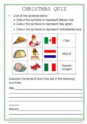 English Worksheet: Christmas Quiz