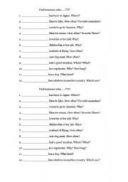 English Worksheet: find someone