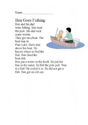 English Worksheet: Fishing
