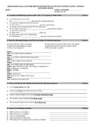 English Worksheet: worksheet