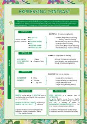 English Worksheet: EXPRESSING CONTRAST