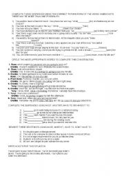 English Worksheet: future modals