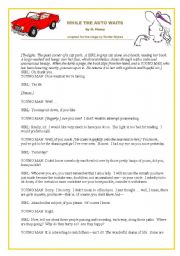 English Worksheet: While the auto waits by OHenry