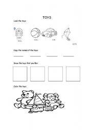 English worksheet: Toys Exercises