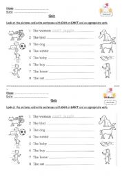 English Worksheet: can - cant