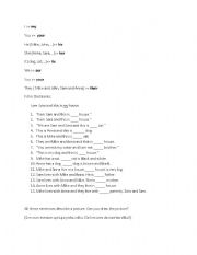 English Worksheet: Possessive pronouns