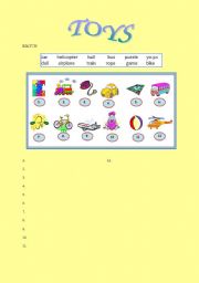 English worksheet: TOYS