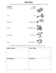 English Worksheet: Careers Matching