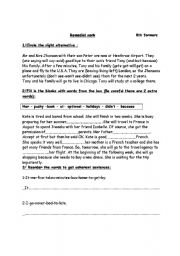 English Worksheet: 8th remedial work