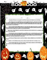 English Worksheet: Halloween 