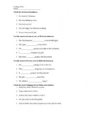 English Worksheet: Linking Verbs