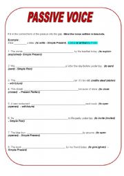 English Worksheet: Passive Voice