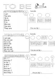 English Worksheet: Learn to BE in a fun way use the dots!