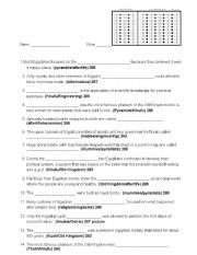 English Worksheet: Egypt