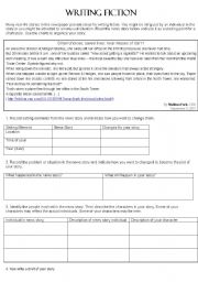 English Worksheet: Writing Fiction