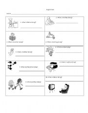 English worksheet: Present Continuous 