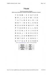 English Worksheet: house