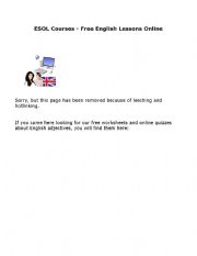 English Worksheet: adjectives