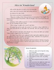 English Worksheet: Alice in Wonderland