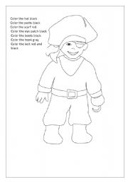 English Worksheet: the pirate