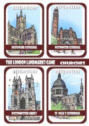 English Worksheet: The London Landmarks Game - Part 1 - Churches