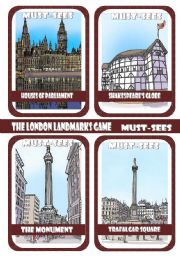 English Worksheet: The London Landmarks Game - Part 2 - Must-sees